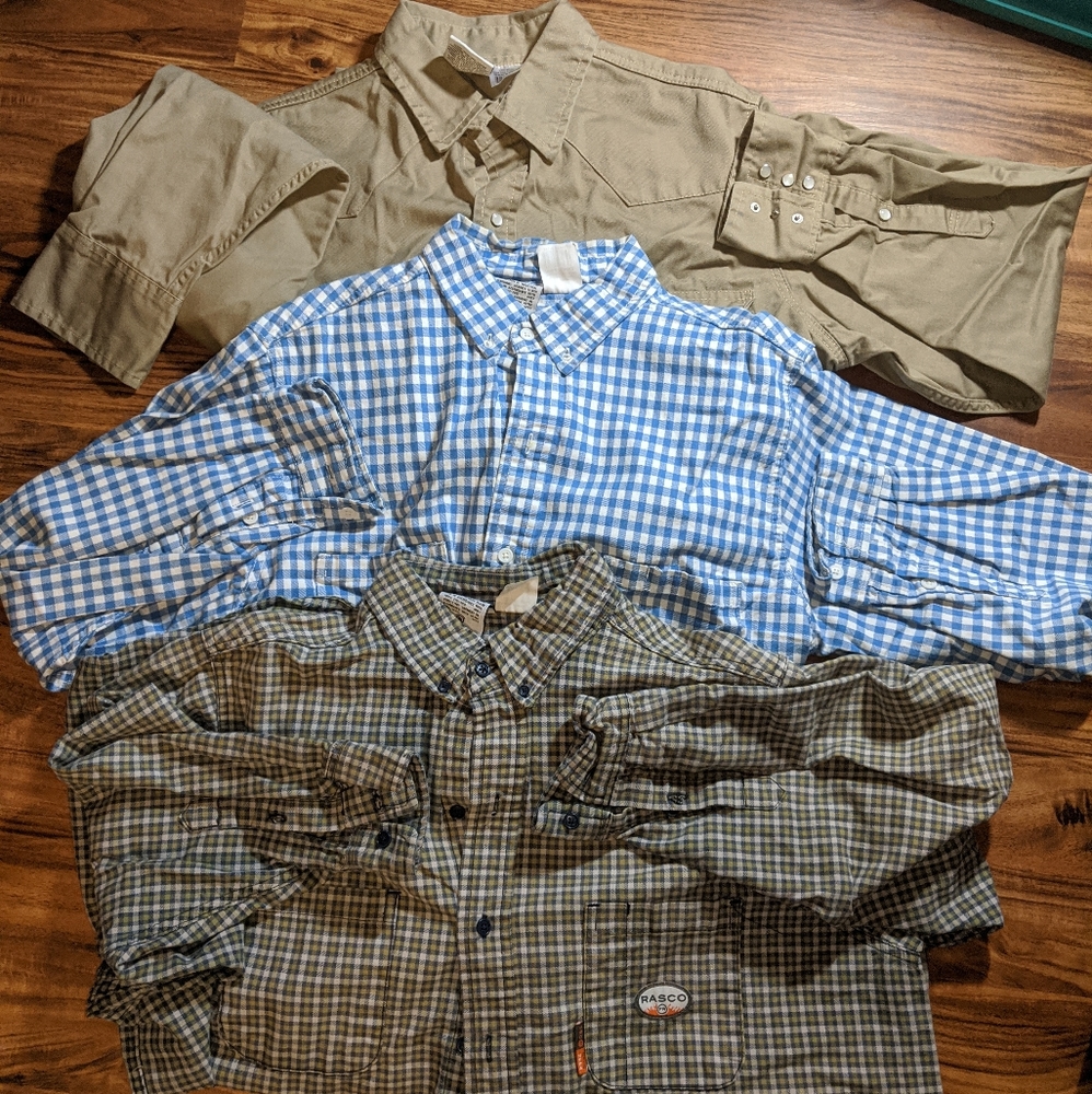 RASCO FR Long sleeve button down collar shirt